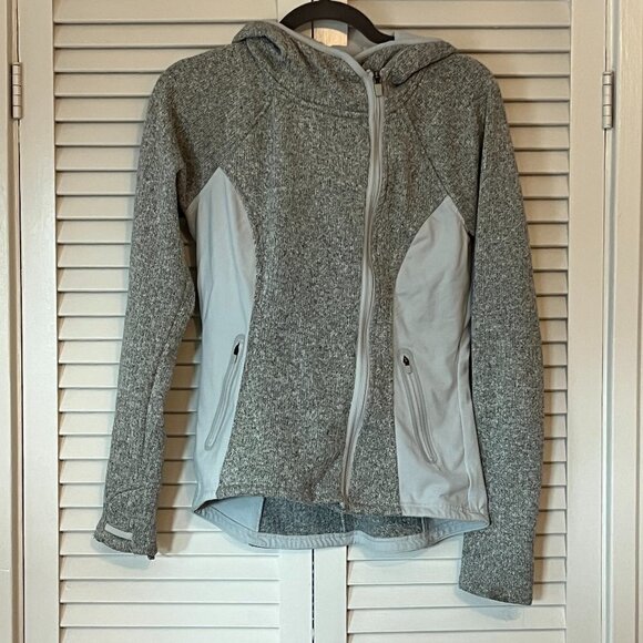Athleta Daybreak grey full zip lightweight jacket hooded small - Picture 1 of 9